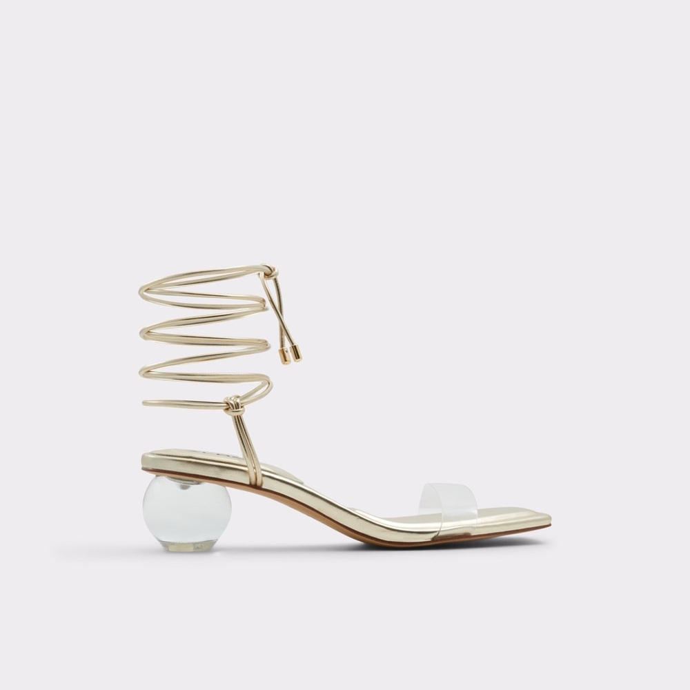 Elegant gold  Strappy Heels